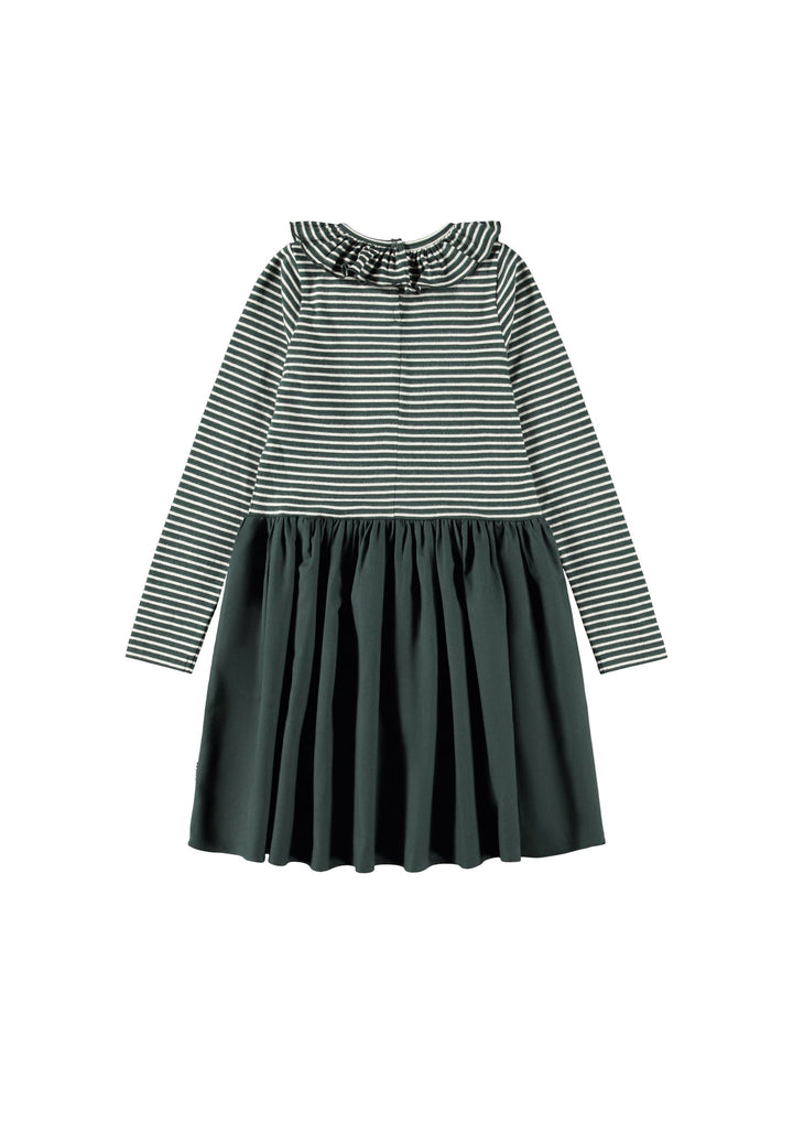 Cybilla Dress LS - Taxus Pearled Stripe