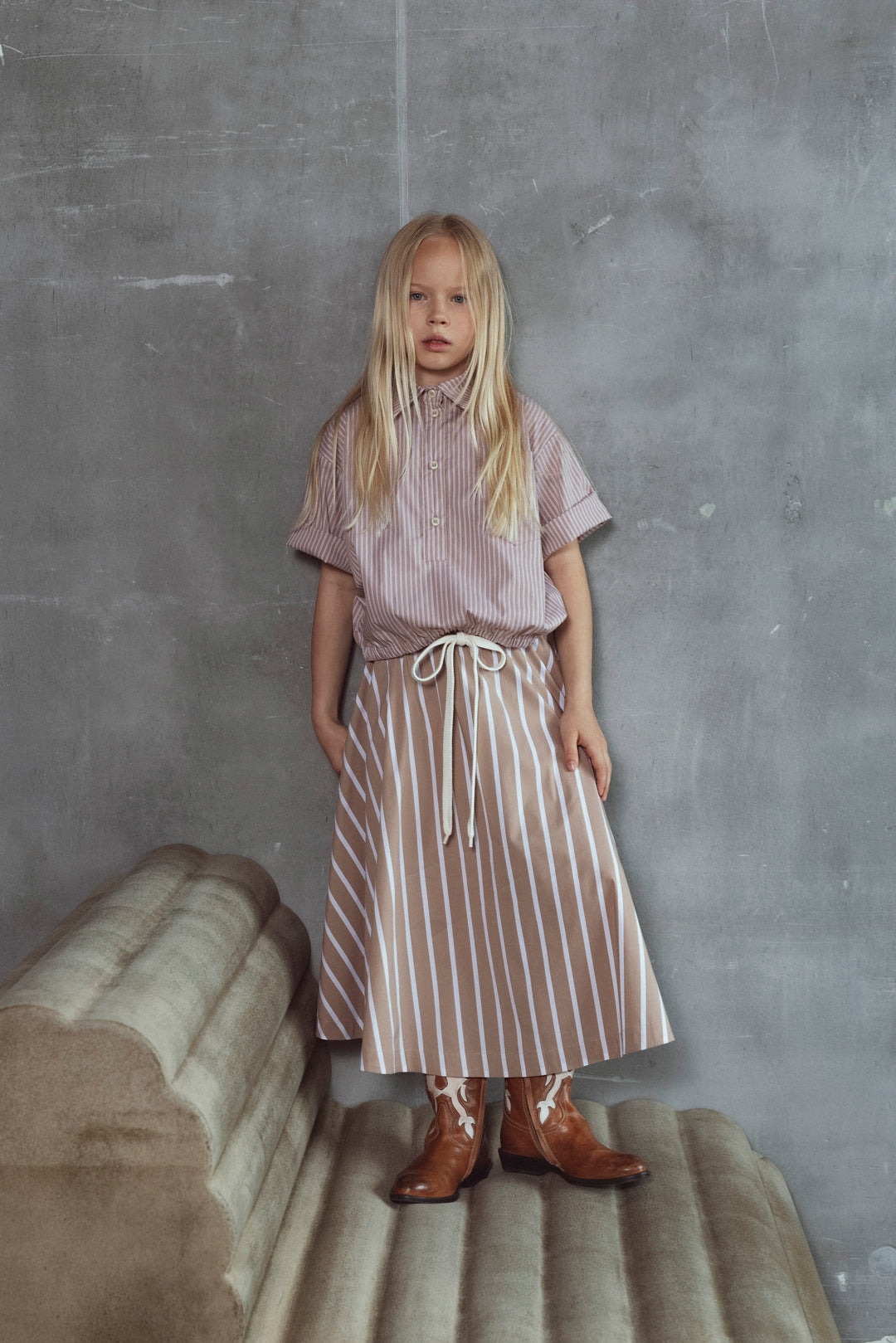 LENA SHIRT-CACAO STRIPES