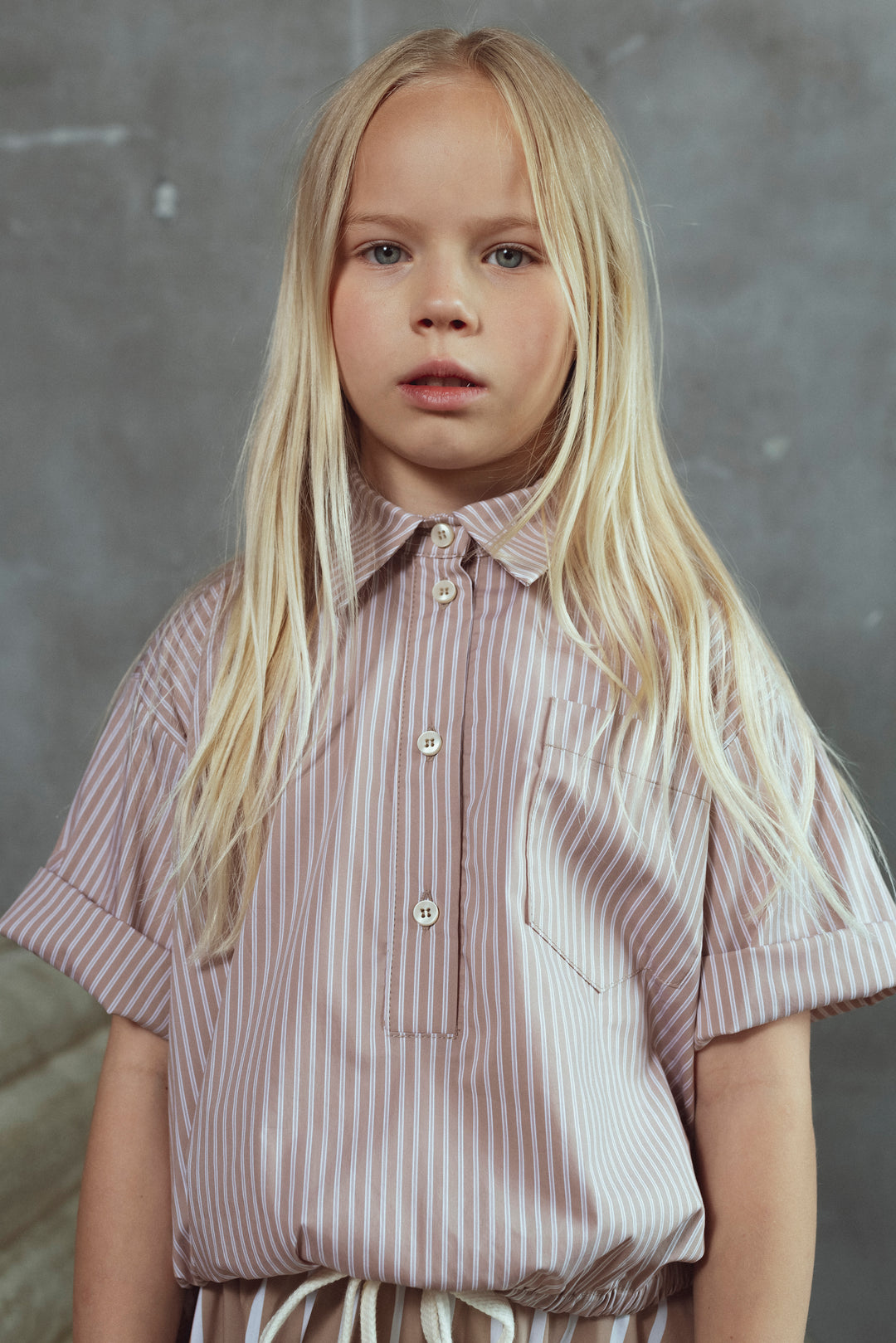 LENA SHIRT-CACAO STRIPES