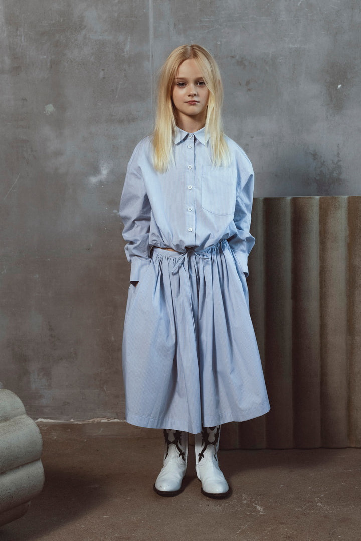 JADE SHIRT-BLUE/MILK STRIPES