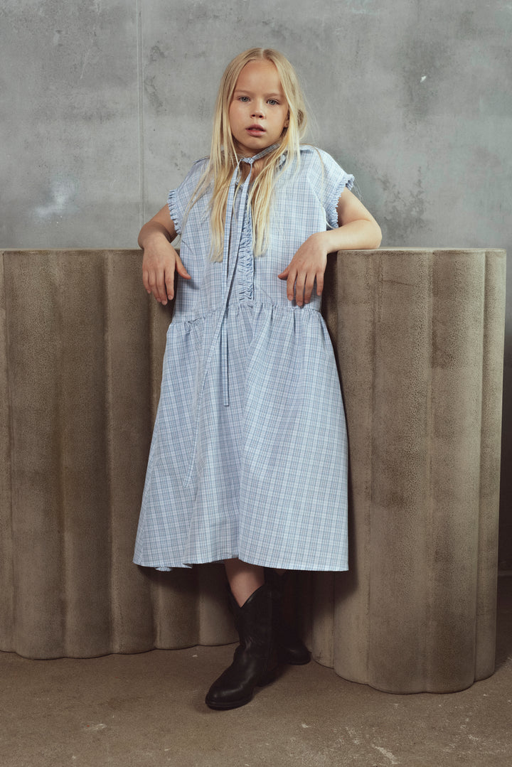 ADA DRESS-BABY BLUE CHECKS