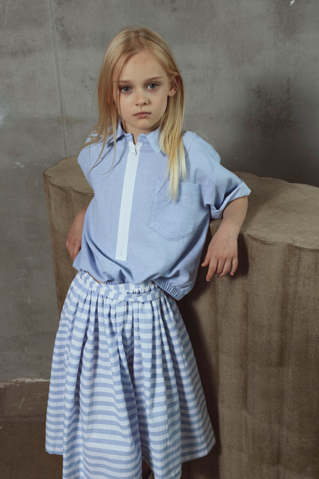 LOIS SHIRT-BLUE CHECKS