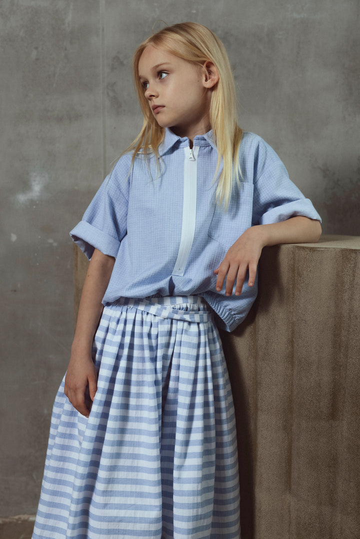 LOIS SHIRT-BLUE CHECKS