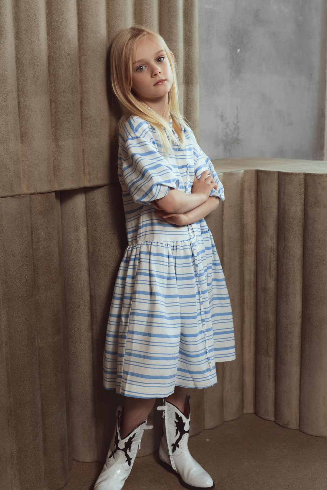 FERN -OFF WHITE/BLUE STRIPES