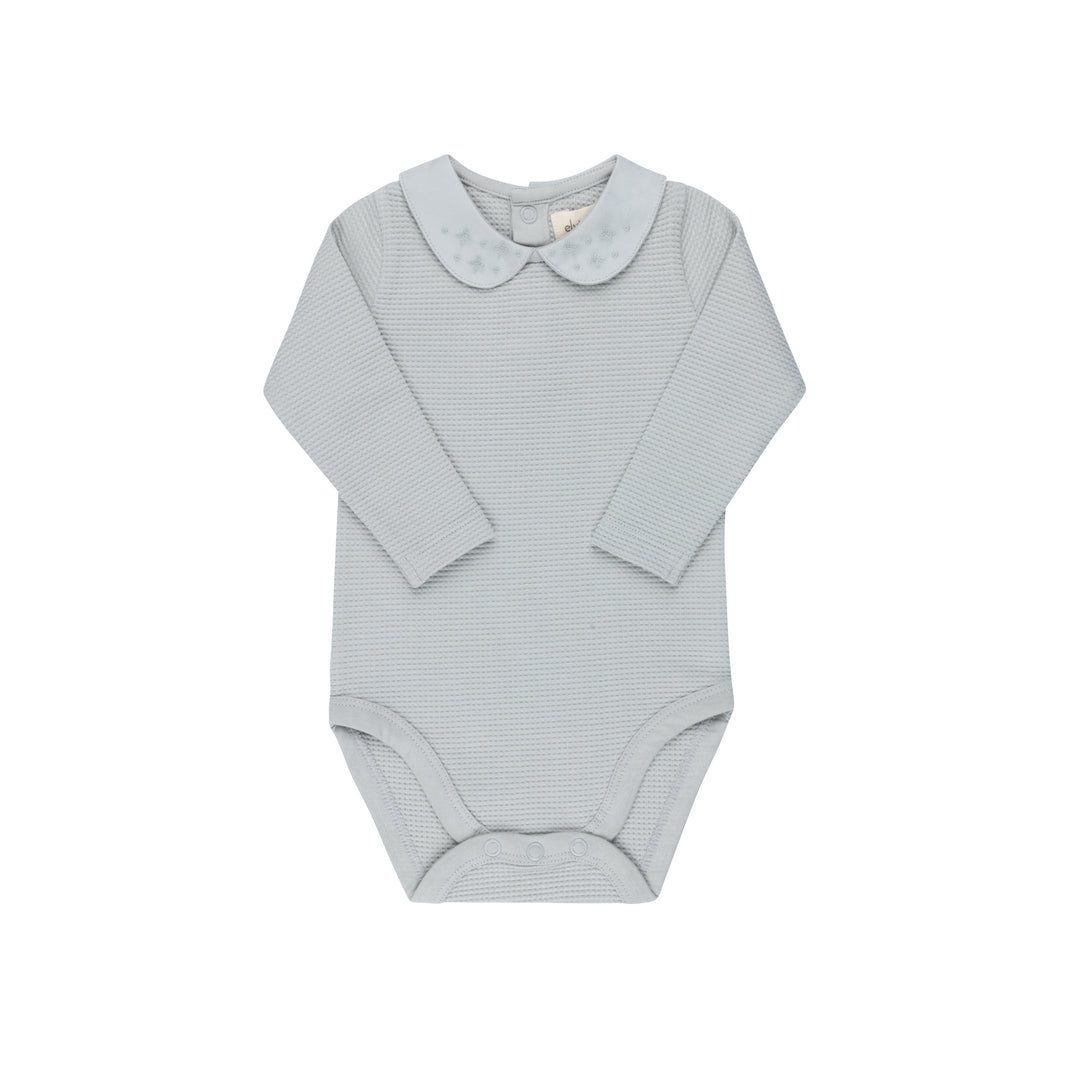 Embroidered Collar Collection- Blue - Bodysuit/Overall/Bonnet Set