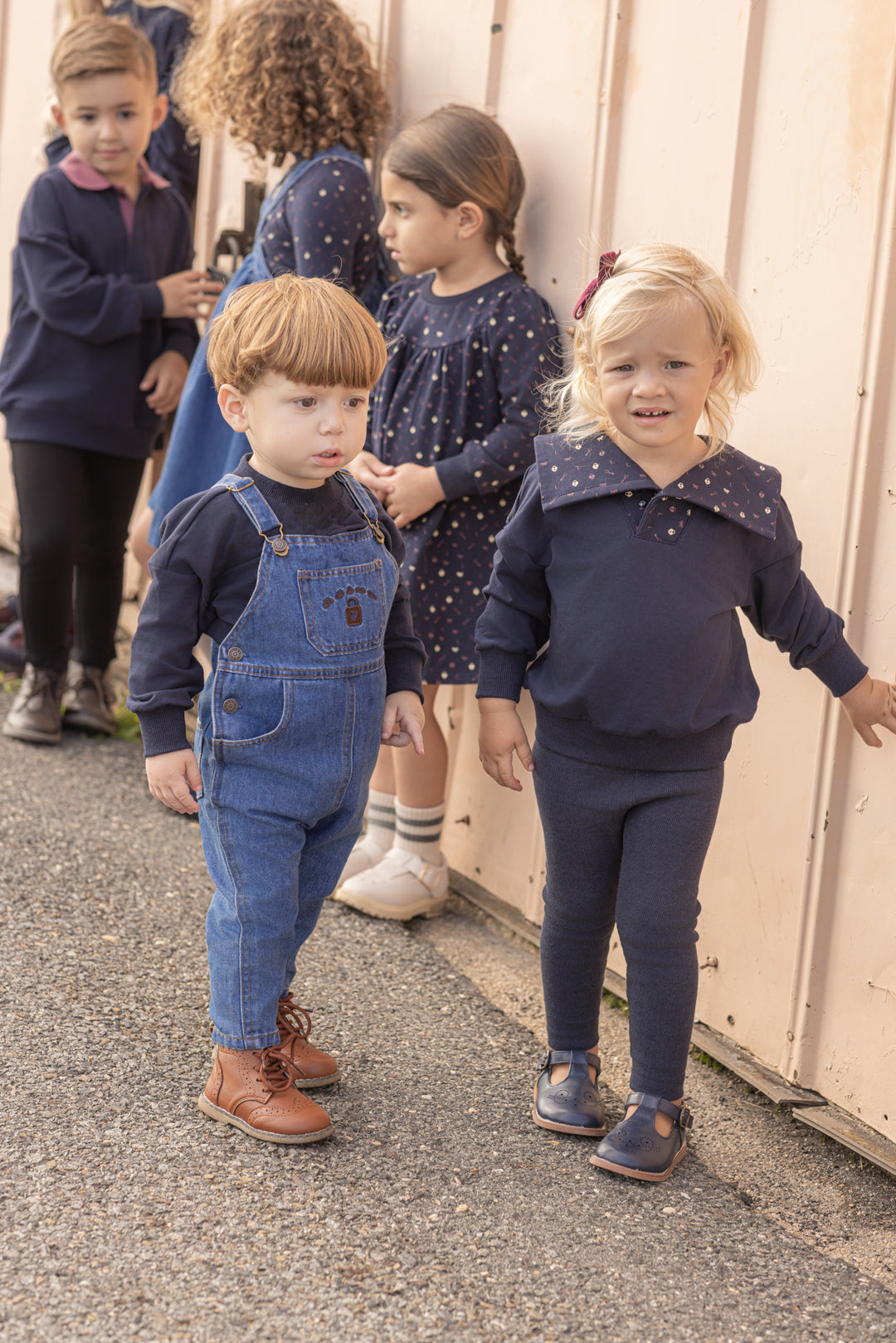 LNA-020 NAVY CLE BABY GIRLS SET