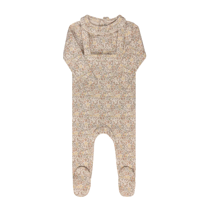 Cotton Liberty Print-Ivory Floral-Bodysuit and overalls