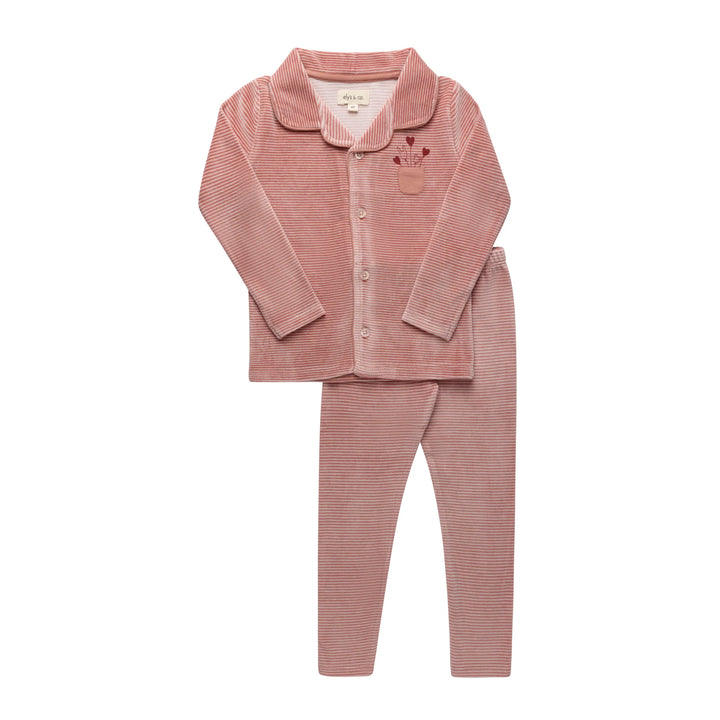 AW26-0032-PJ Stripe Collection Pajamas  - Pink