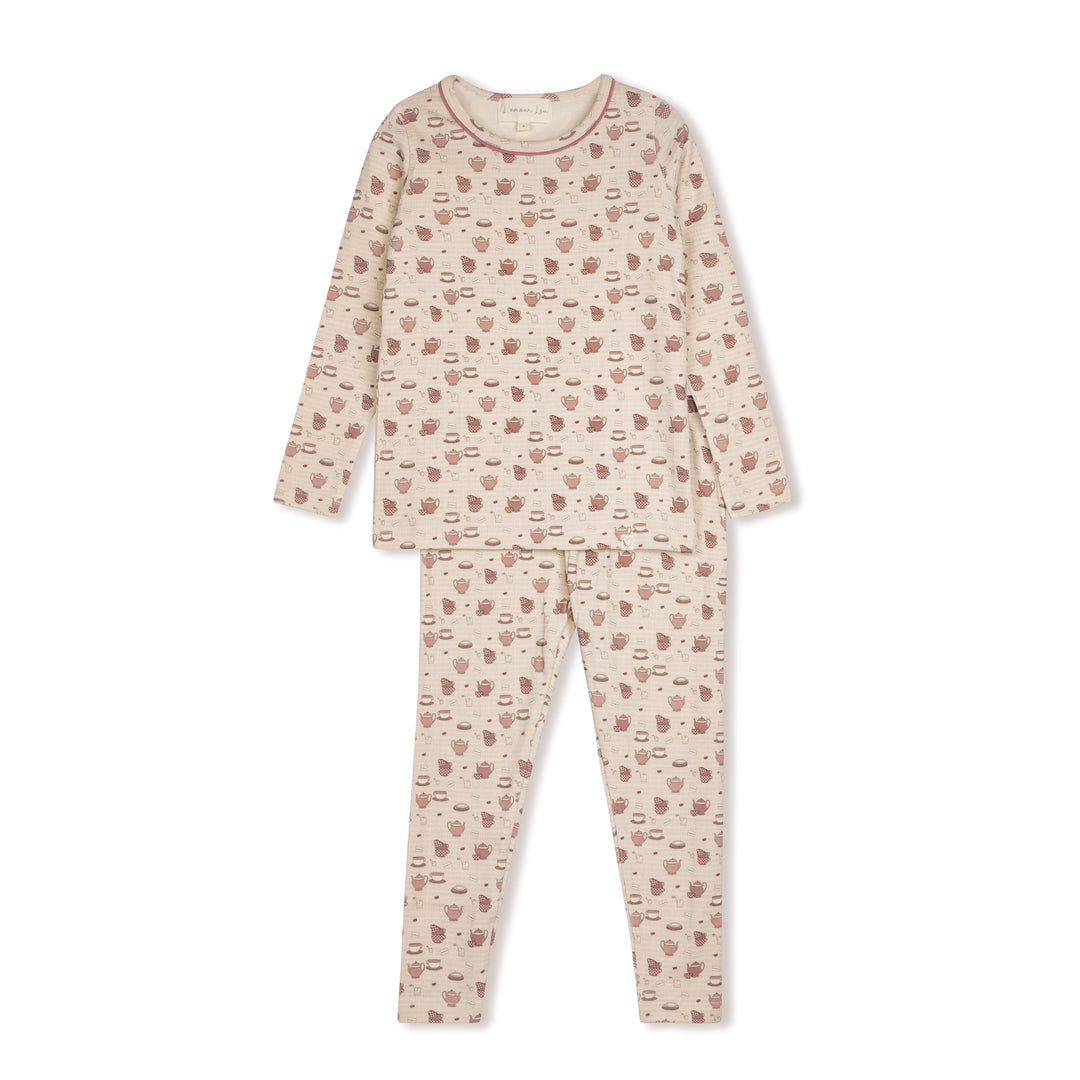 Tea Party Pajama-Wine