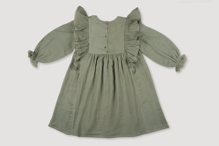 SUZANNE DRESS W/BLOOMER-Halcyon Green