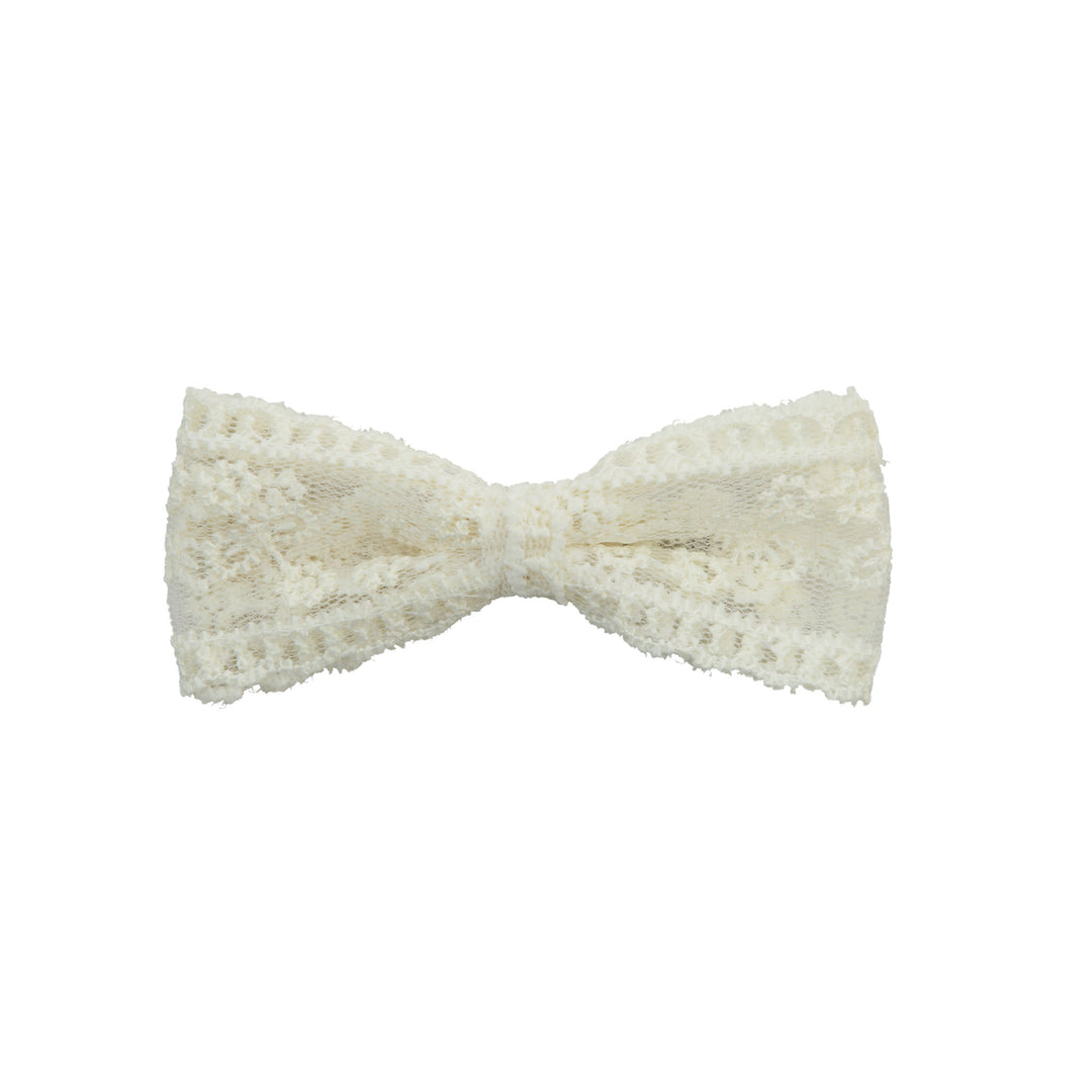 25S-LACE BOW-White