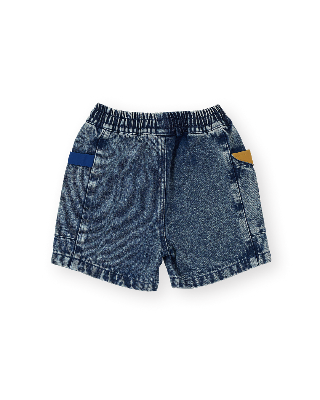 COLOUR BLOCK VINTAGE DENIM SHORTS