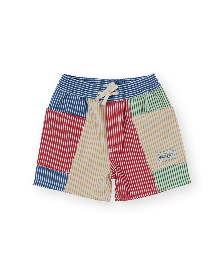 PATCHWORK STRIPE NOAH POCKET SHORTS-1Y