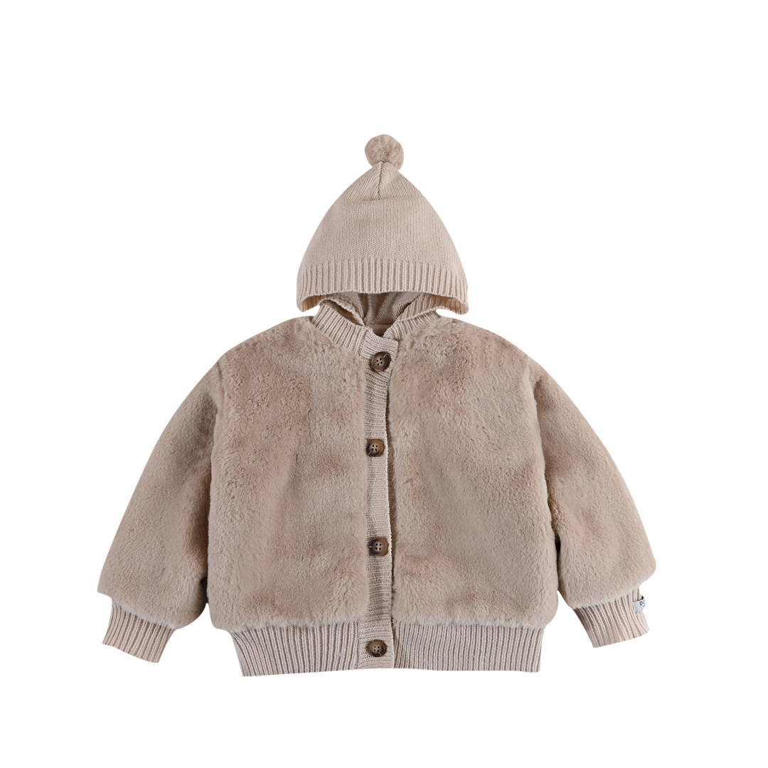 BIRIE JACKET-Soft Sand Teddy