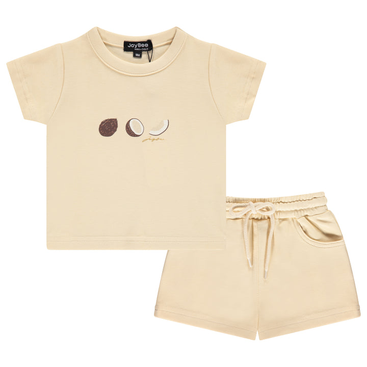 30915-Coconut Tee and Shorts Set-Yellow Sand