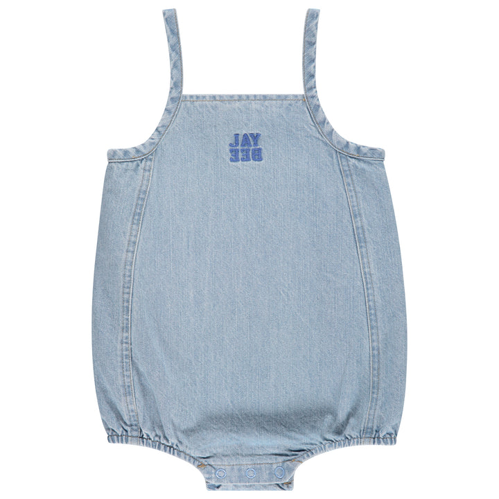30929-Denim Panel Romper-Denim