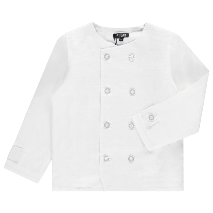 30955-Linen Blazer-White