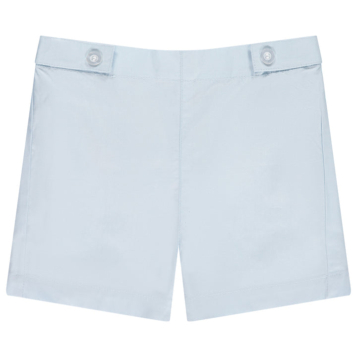 30958-Button Detail Shorts-French Blue