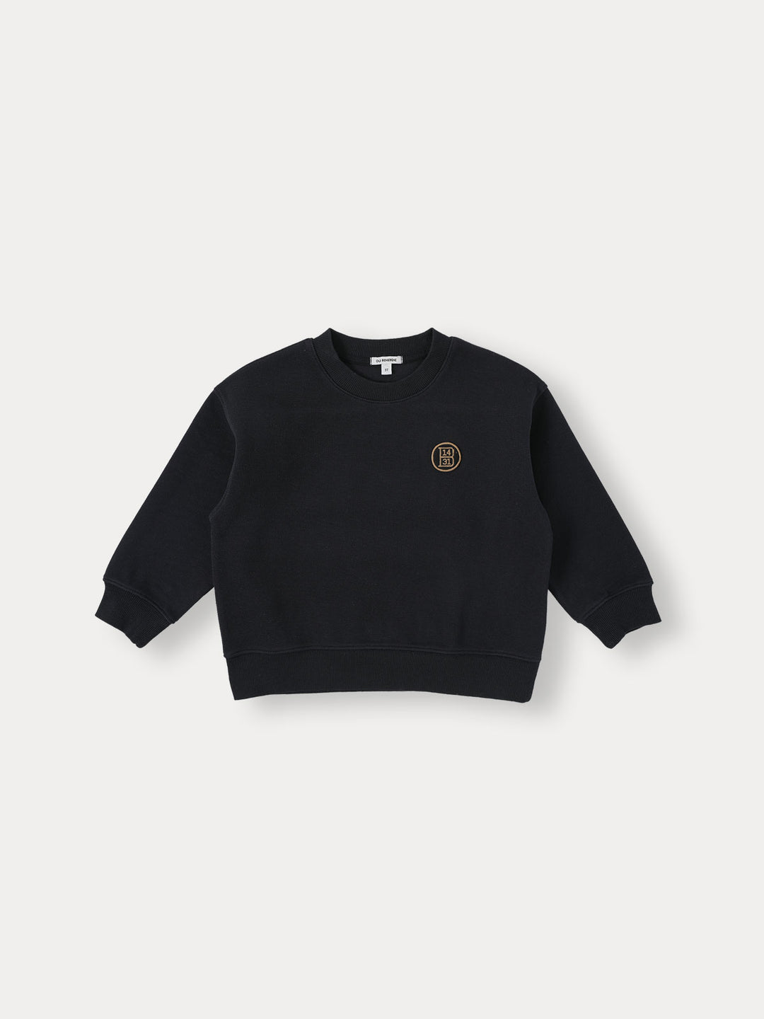B Number Overfit Sweatshirt-navy