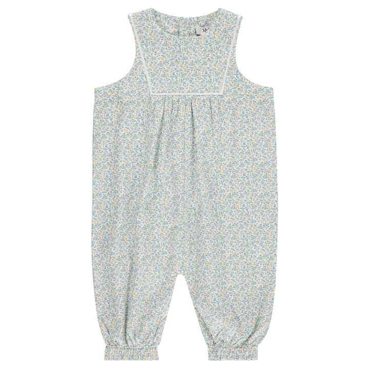 31013-Ribbon Trim Romper-Floral