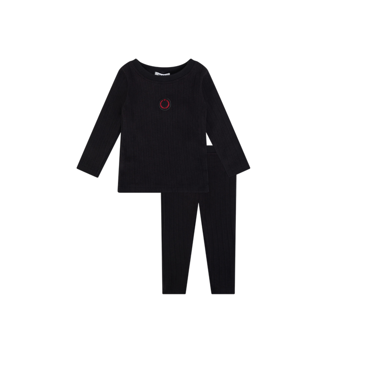 31092 Emblem Patch Lounge Set - Black/Red
