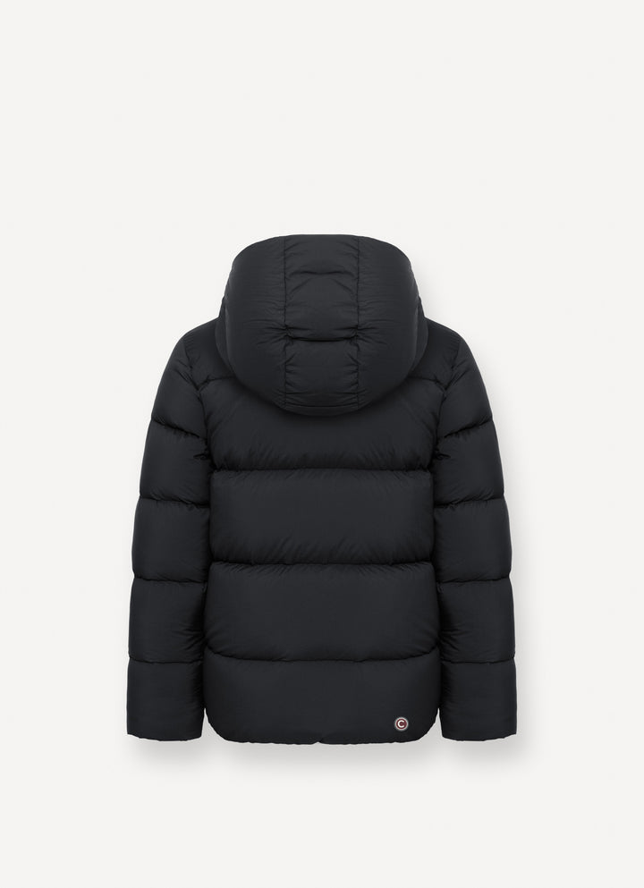 34000009/4ZP REVERSIBLE QUILTED JACKET WITH HOOD - BLACK-VULCAN