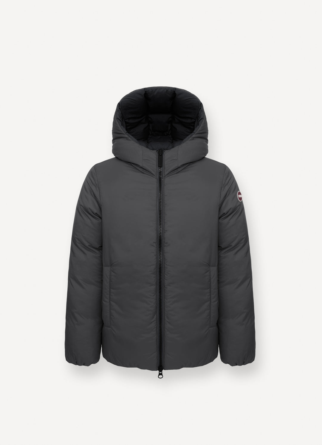 34000009/4ZP REVERSIBLE QUILTED JACKET WITH HOOD - BLACK-VULCAN