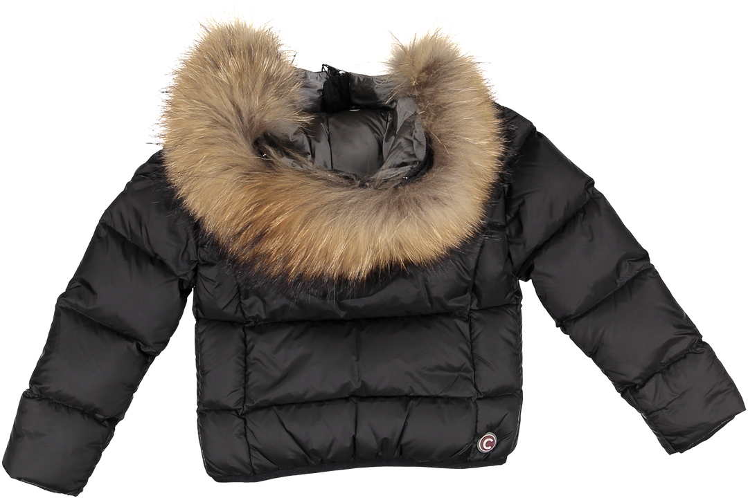 3406D-GIRLS DOWN JACKET-Black