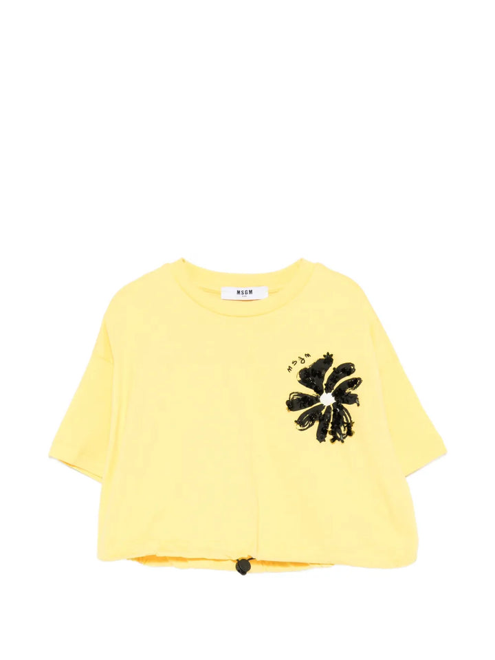 JGTH106-GIRLS BOXY JERSEY T-SHIRT-YELLOW