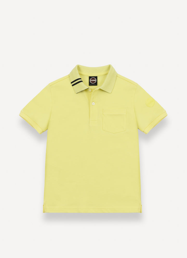 3517 POLO WITH LINES ON NECK - BUMBLEBEE NAVY BLUE