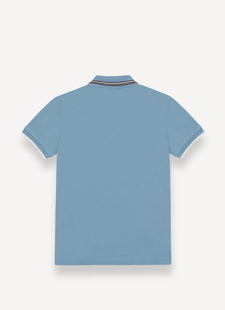 3598N POLO WITH THREE-COLORED LINES ON NECK AND STRIPES ON ARMHOLES - RAILWAY