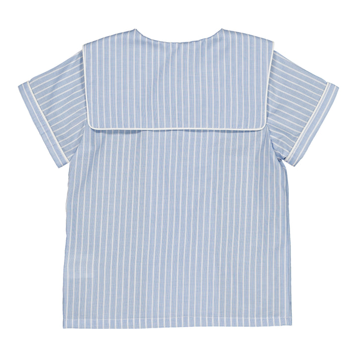 36043-TR044 SHIRTS - CORNFLOWER BLUE STRIPES