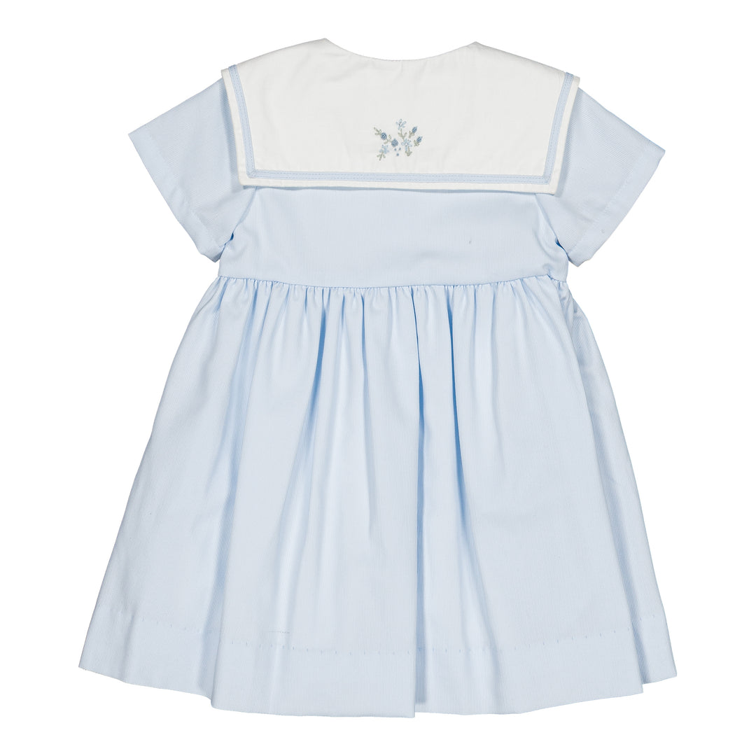 36072-TPQ04 DRESSES - BLUE CELESTE PIQUE