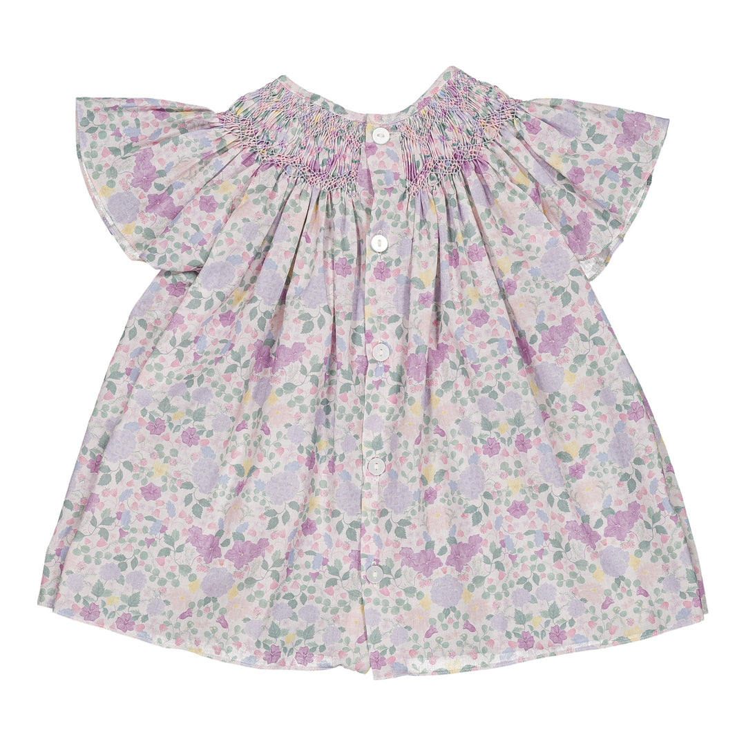 36082-TI328 DRESSES - EXCLUSIVE LILAC AND PINK GARDEN PRINT