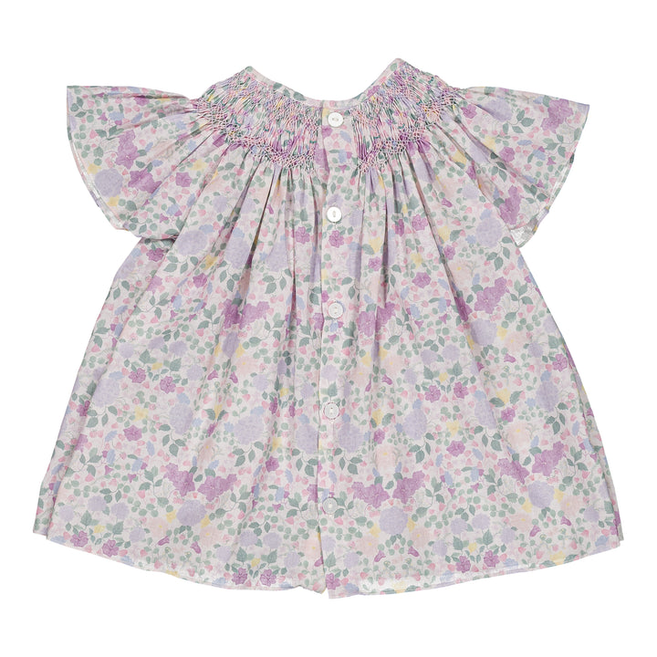 36082-TI328 DRESSES - EXCLUSIVE LILAC AND PINK GARDEN PRINT
