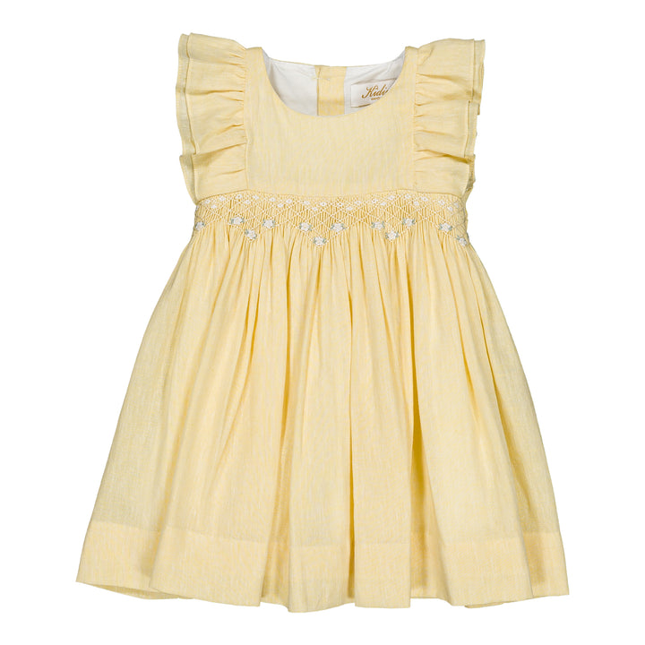 36171-TU290 DRESSES - YELLOW COTTON-LINEN (LONGER LENGTH)