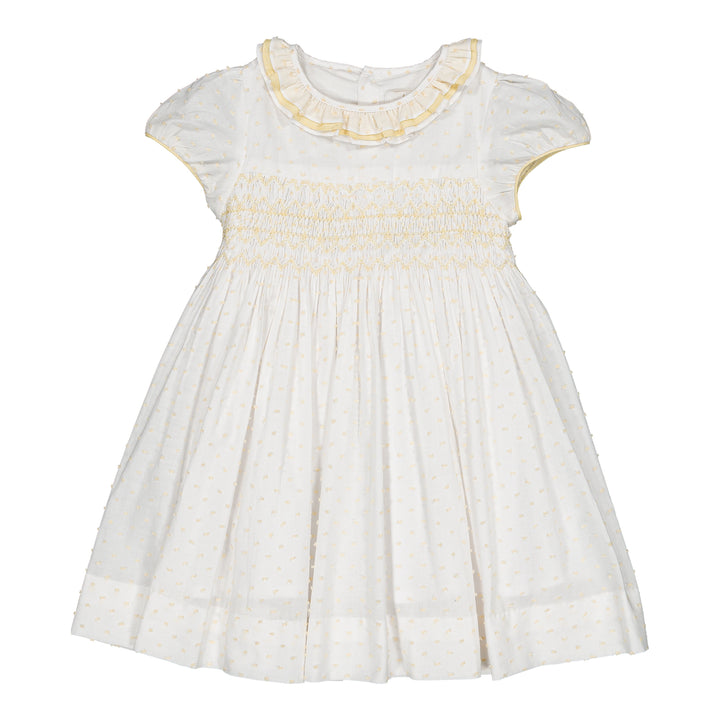 36191-TX027 DRESSES - WHITE VEIL WITH YELLOW PLUMETIS