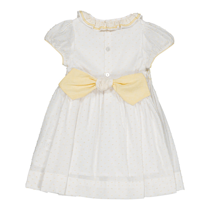 36191-TX027 DRESSES - WHITE VEIL WITH YELLOW PLUMETIS