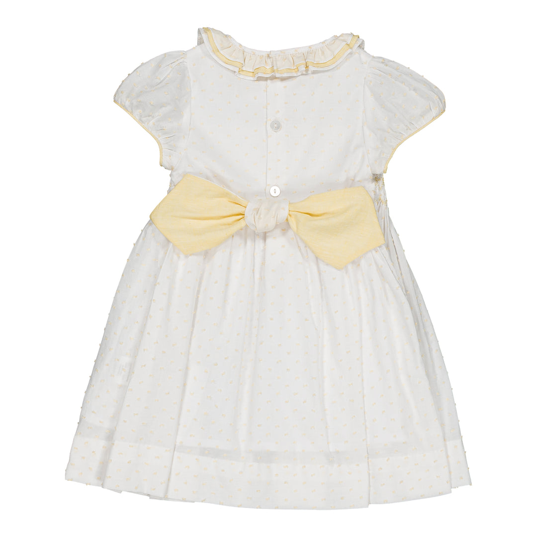 36191-TX028 DRESSES - WHITE VEIL WITH YELLOW PLUMETIS