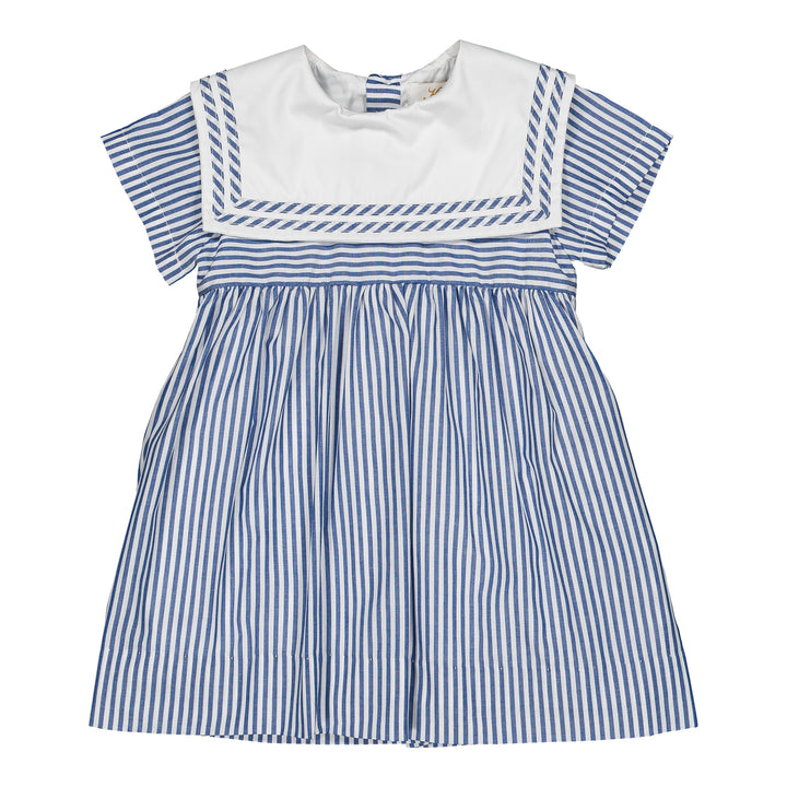 36243-TR043 DRESSES - NAVY BLUE STRIPES (LONGER LENGTH)