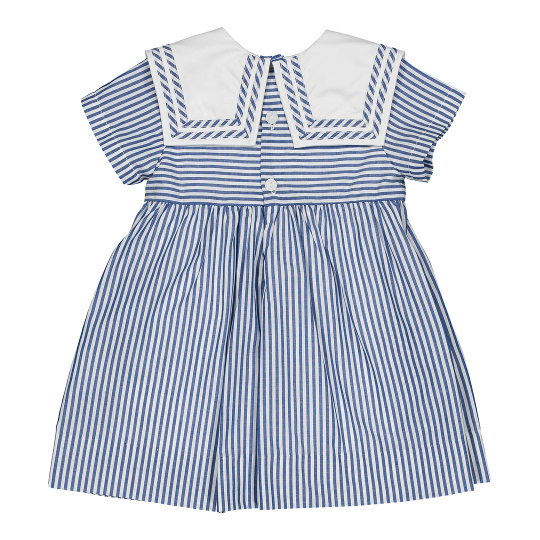 36243-TR043 DRESSES - NAVY BLUE STRIPES (LONGER LENGTH)