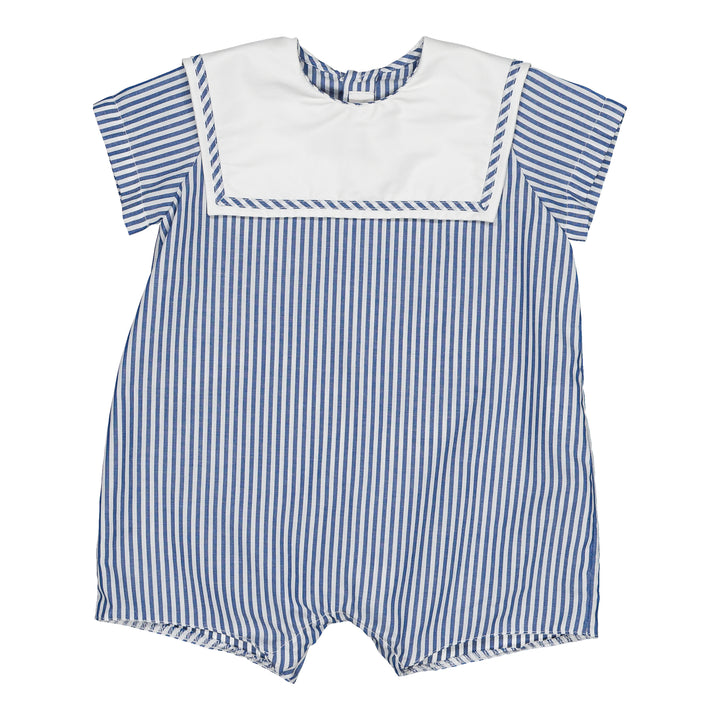36244-TR043 ROMPERS - NAVY BLUE STRIPES