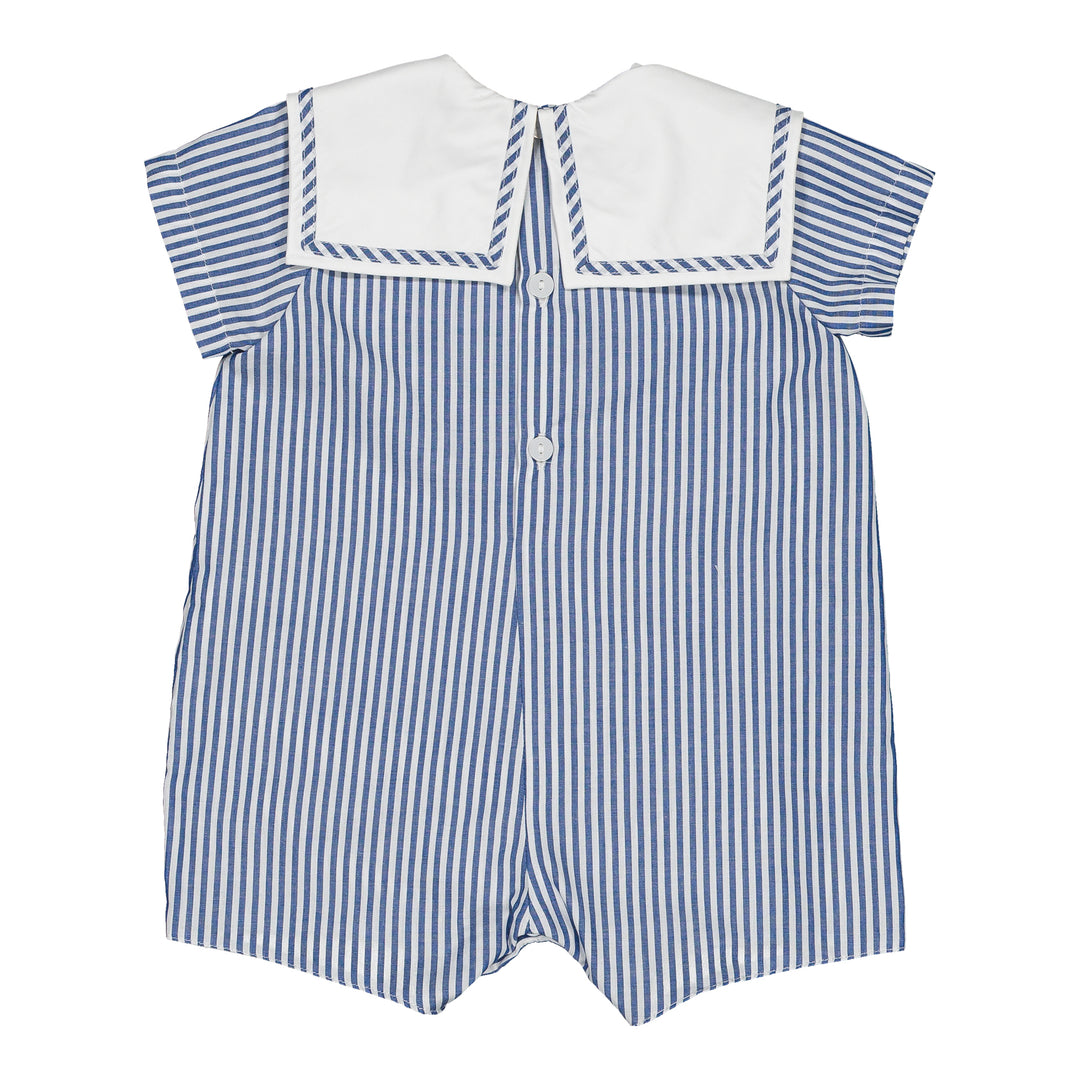 36244-TR043 ROMPERS - NAVY BLUE STRIPES