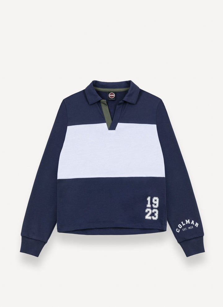 3681 SOFT CREW-NECK SWEATSHIRT - NAVY BLUE WHITE JEEP