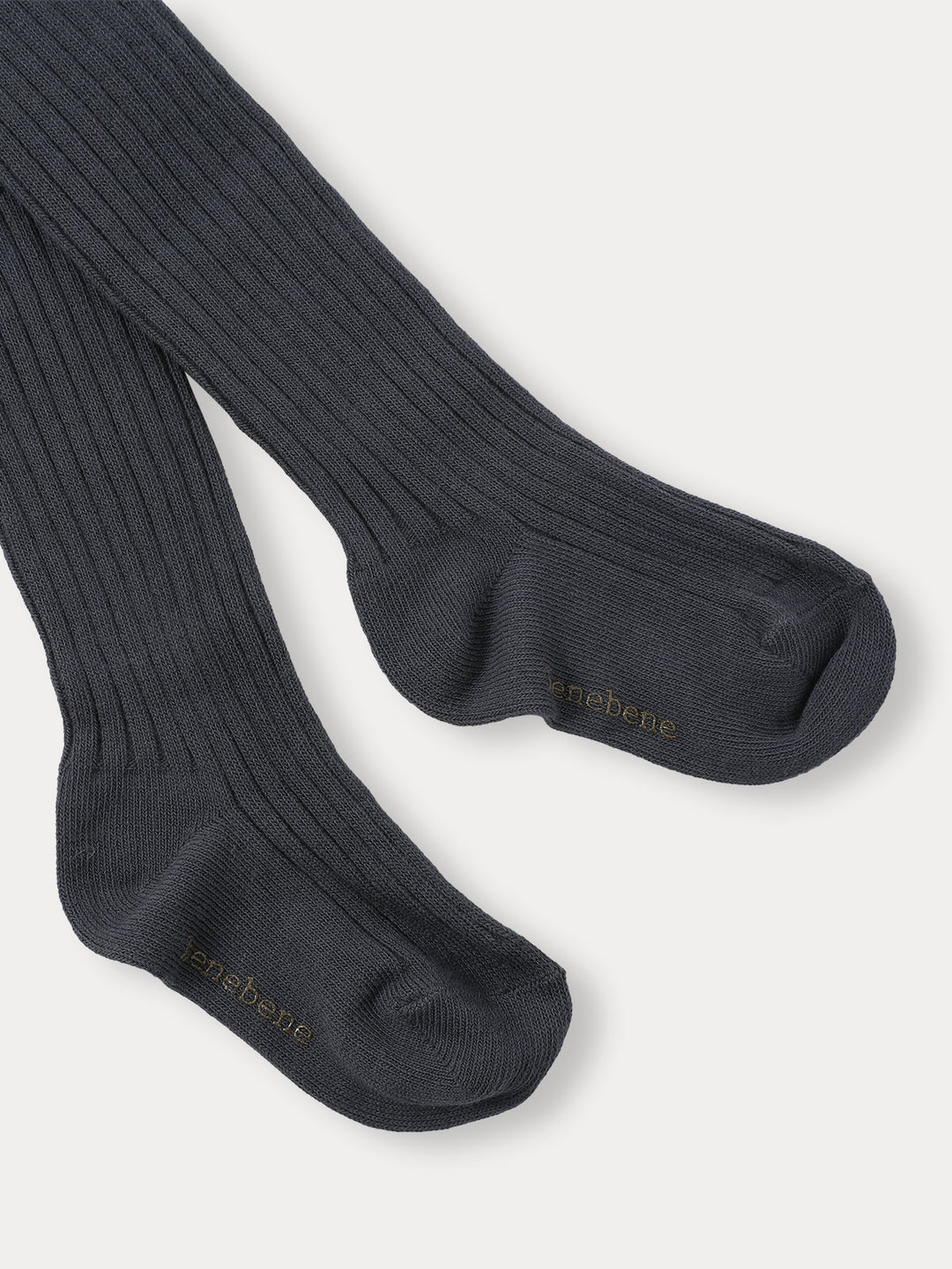 A)BABY)Cozy Ribbed Tights-Dark gray