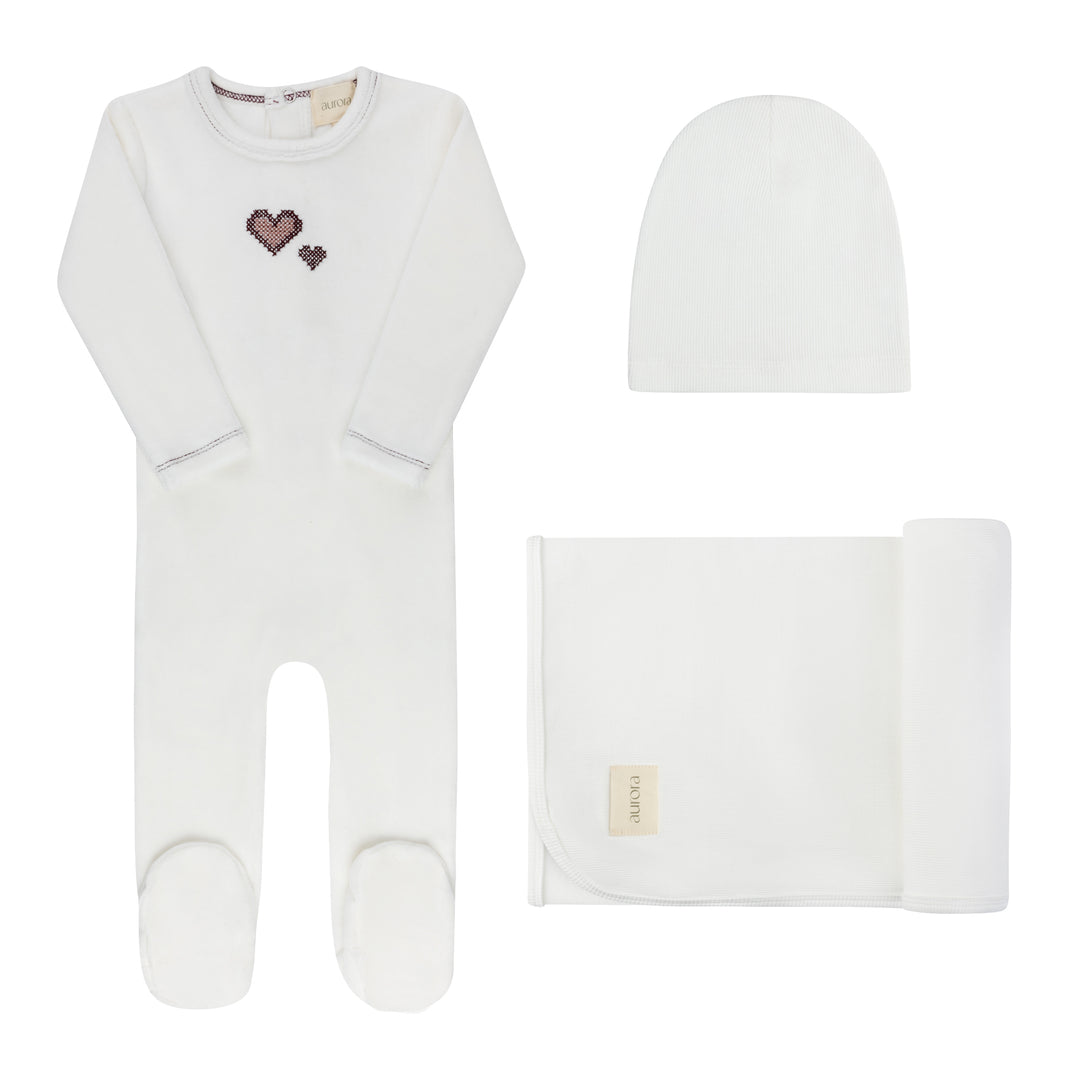 AW26-0092-GBG Cross Stitch Collection Take Me Home Set Ivory Girl