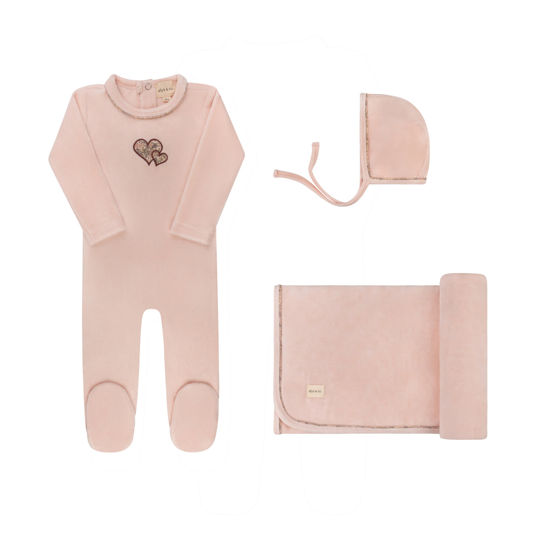 AW26-0047-GBG Embroidered Liberty / Berry Collection Take Me Home Set  - Pink