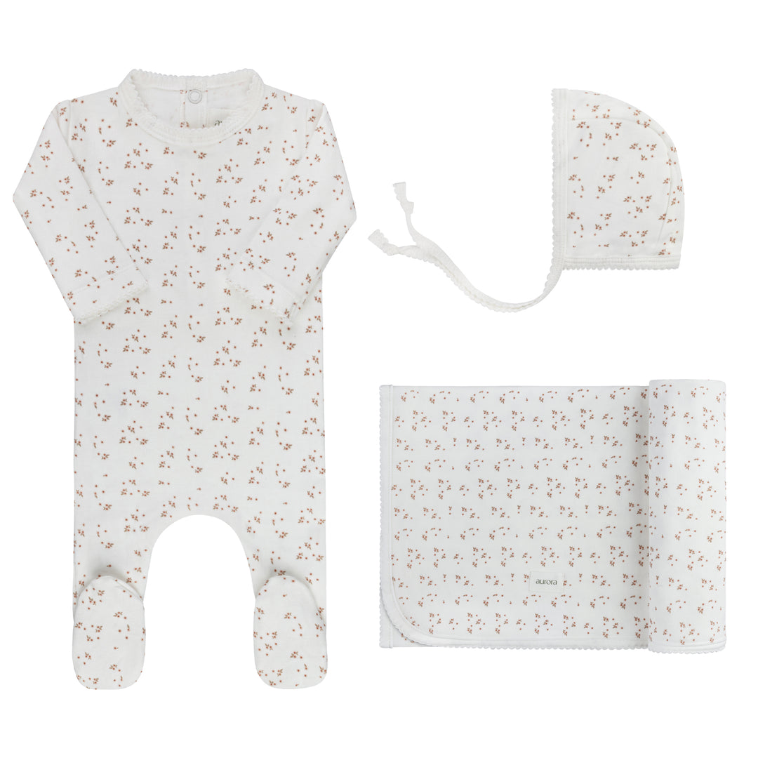 AW26-0084-GBG Floral Leaf Collection Take Me Home Set Ivory Girl