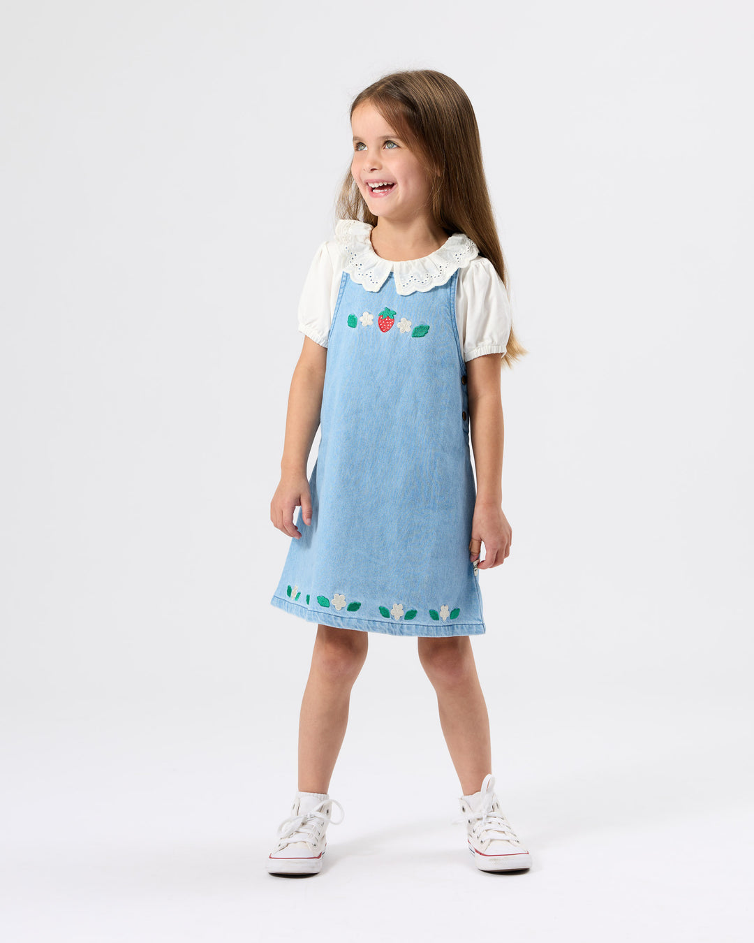 WILD STRAWBERRY PINAFORE DRESS