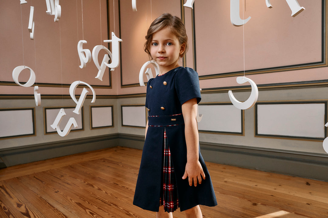 VET4333465 VESTIDO - KIDS GIRL BALMORAL  - MARINE